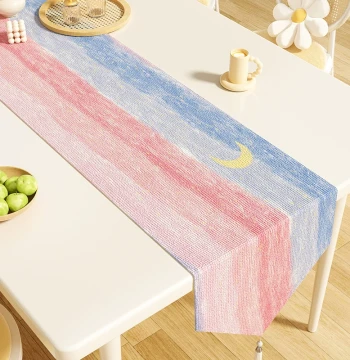 Cream Ins-Style Dining & Coffee Table Runner - Waterproof & Dust-Proof Cloth for Shoe Cabinets, Entryways, and Sideboards, Long Fabric Table Mat