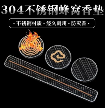 304 Stainless Steel Fireproof Pad, Honeycomb Incense Burner Mat, Incense Box Accessories and Burning Tools