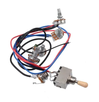 Hot-Selling Electric Guitar Wiring Harness Kit with 2T2V Potentiometers and Selector Switch, 2V2T Circuit