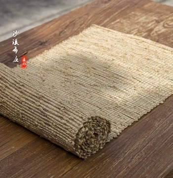 Japanese Handmade Tea Mat Ramie Decorative Cloth Light Color Zen Tea Mat Tea Towel Linen Table Runner Tablecloth Customization