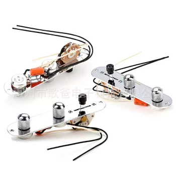 Guitar Parts: TL Circuit Control Plate with Copper-Core Potentiometer, Fan-Style Switch, and Domed Knob - 250K