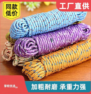 Thickened Outdoor Clothesline Rope, Wear-Resistant Nylon Braided Cord for Hanging Laundry and Quilts, Non-Slip 10-Meter Length