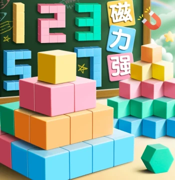 Magnetic Cube Teaching Aid, 3D Geometric Model for Elementary Math Grades 1-6, 2cm Small Blocks, Children's Observation Building Cubes, Six-Sided Magnetic Rectangular Prism Learning Tool