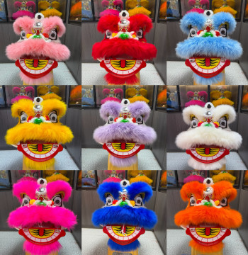 Lion Dance Head Costume: Opening Ceremony Awakening Lion Flower Basket Ornament, Small Lion Decoration Prop, Children's Lion Dance Head