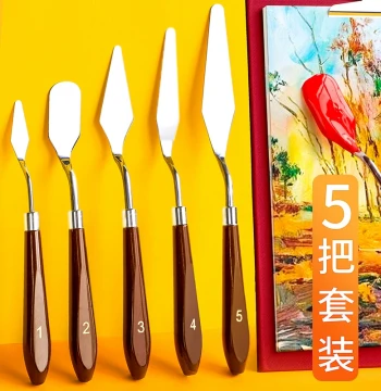 Palette Knife and Scraper Set for Acrylic and Tempera Painting, Quartz Sand Texture Art, Professional Drawing Tools for Kids and Adults