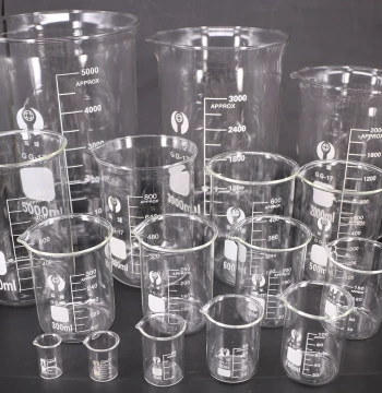 Glass Beaker Global High-Temperature Resistant Thickened Low-Form Graduated Beaker 5/10/25/50/500ml Lab Equipment
