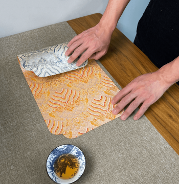 Double-Sided Brocade Tea Mat - Zen Style Absorbent Dry Brewing Pad, Heat Insulating, Non-Washable