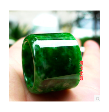 Dry Green Iron Dragon Life Emerald Thumb Ring Jade-Colored Band Jade Thumb Ring Men's Style