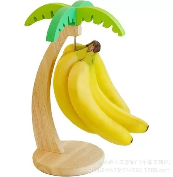 Wooden Banana Rack Creative Banana Hanger Home Mall Storage Rack Living Room Fruit Organizer