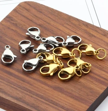 Titanium Steel Lobster Clasps - 10/Pack, DIY Necklace/Bracelet Findings, Long-Lasting Color, Trendy Metal Link Connectors