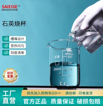 SAIEISE Quartz Beaker Low and High Form Glass Beakers with Graduations Heat Resistant Corrosion Resistant High Purity
