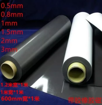 Soft Magnetic Sheets with Adhesive Backing: Double-Sided Tape Rubber Magnets for Car Ads and Refrigerator Stickers