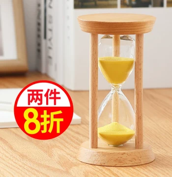 Wooden Time Hourglass Timer Children 3/5/10/15/30 Minutes 20 Half-Hour Funnel Quicksand Bottle Drop-Resistant