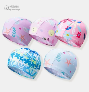 Kids' Swim Cap 2026 New Summer Edition, Cartoon Design, Comfortable Stretch Fit for Babies, Girls, and Students, Swimming Gear