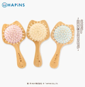 Japan HAPiNS Cat Comb Household Scalp Massage Air Cushion Comb for Women Long Curly Hair Volumizing Portable Air Pad Comb