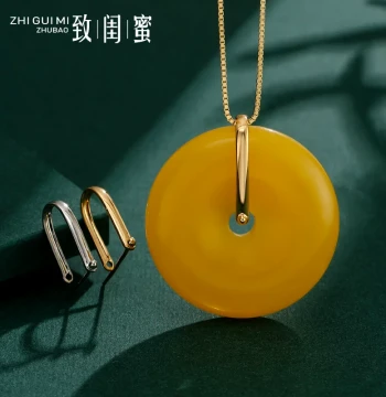 Donut Peace Buckle Dedicated Clasp Head DIY Accessories 18K Gold Pendant Clasp Melon Seed Clasp Jade Necklace Clasp Accessories