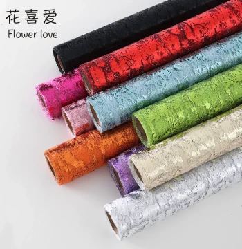 Huaxiai Gilded Gauze Packaging Paper Internet-Famous Colorful Hollow Mesh Wrapping Paper Flower Shop DIY Floral Arrangement Supplies