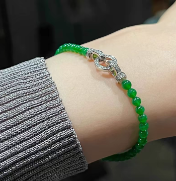 18K Gold-Plated Pearl Necklace Clasp Accessories - Diamond-Set Jade Bead Chain Round Ring Universal Buckle; Connector for Amber Bracelets