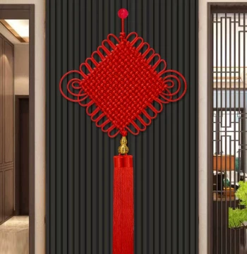 2026 New Chinese Knot Wall Hanging, Premium Large Living Room TV Wall, Entryway, and Front Door Red Ornament for Home Protection