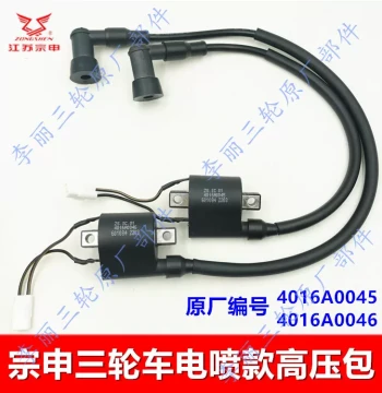 Zongshen New High-Voltage Coil for Tricycles, EFI Igniter, Spark Plug Motorcycle Parts ZS150/200