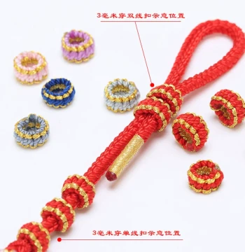 Handmade Cord Finishing Clasp Fixed Clasp Flat Knot Large Hole Spacer Bead Stretchable Coil Clasp Spacer DIY Cord Accessories