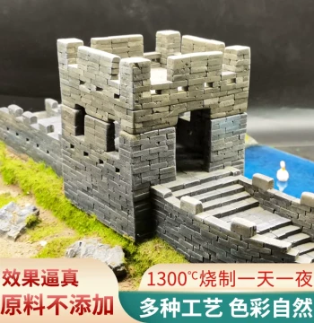 Model Mini Small Bricks Building Antique Bricks Blue and Red Bricks DIY Sandbox Indoor Scene Clay Tools