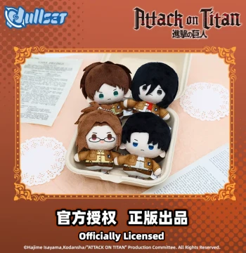 NULLSET Attack on Titan Levi, Mikasa Anime Doll, Hanji, Eren Figure Plush Pendant