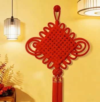 Housewarming Chinese Knot Wall Hanging - Large Premium Decor for Living Room, Entryway, and Foyer with 'Fu' Character (2026 New Style)