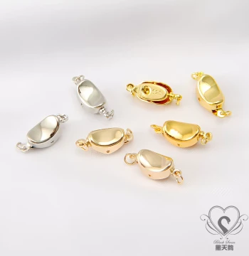 18k Gold-Filled Color-Preserved Ingot Clasp Plug Bar Clasp Clip Clasp End Cap Necklace Pearl Bracelet Fastener DIY Jewelry Findings