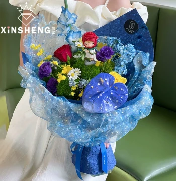 Xinsheng Little Prince Tulle Fresh Flower Bouquet Handmade DIY Dreamy Premium Wrapping Mesh, Florist Floral Materials