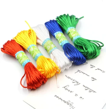 Chinese Knot Cord No. 5 Thread Five-Color String Bracelet Weaving Material Red Rope Bracelet Colored Cord DIY Handcraft Multicolor Thread