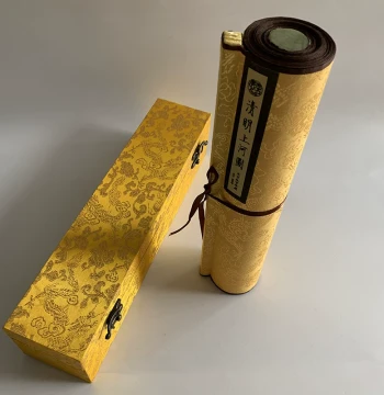 40cm Wide x 400cm Long 'Along the River During the Qingming Festival' Traditional Chinese Painting Panoramic Scroll, Decorative Art, High-Definition Full Image