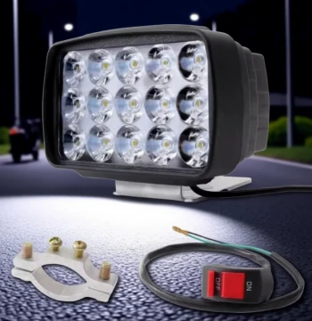 LED Bulb for Electric Scooters and Motorcycles, External Super Bright Headlight, 12V-85V Waterproof Strong Light with Lens for Tricycles