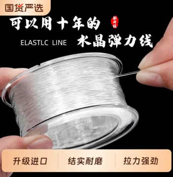 Imported Round Crystal Elastic Thread, Transparent Wear-Resistant Wenwan Bracelet Line, Sinew Jewelry Bracelet Beading Elastic Rope