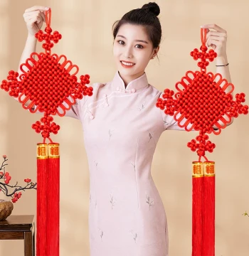 Premium Chinese Knot Hanging Ornament Living Room Decor Entrance Door Large Peace Knot Hanging Ornament Manual High-End Ruyi Knot