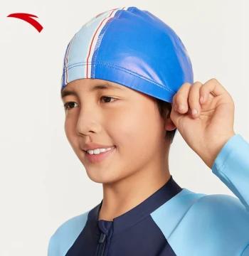 ANTA Kids Boys Girls Swim Cap 2026 Summer New Breathable Non-Tight Waterproof Anti-Slip Swimming Cap