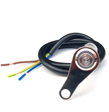 Electric Motorcycle Stainless Steel Bracket with Waterproof Spot Light and Metal Button Switch Featuring LED Ring for Mirror Installation