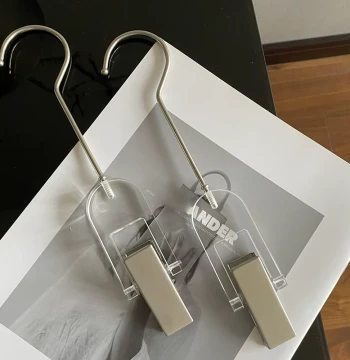 Acrylic Transparent Shoe Clip Clothing Store S-Hook Magazine Clip Hat Clip Poster Display Prop Veil Clip