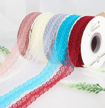 3.0cm Lace Edge Ribbon - Colorful Woven Trim for Clothing Decoration, Handicrafts, Flower Bouquets, Ornaments, and Gift Boxes