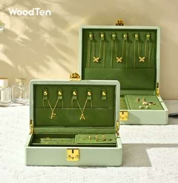 Nordic Style Jewelry Box Lightweight Luxury with Lock Multi-Function Gold Jewelry Storage Box Large Capacity Gift Box