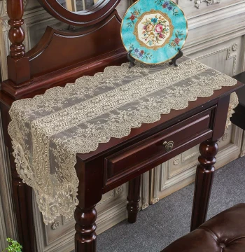 Korean Style Vanity Cover Cloth Rectangular Lace Shoe Cabinet Computer Desk Makeup Table Table Runner European Style Vanity Dust Cover