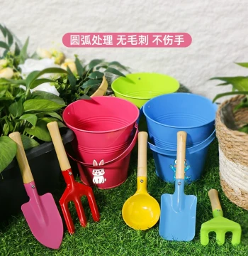 Beach Sand Play Tools Seaside Foraging Children's Gardening Small Shovel Digging Sand Set Baby Excavation Equipment Iron Bucket Iron Shovel