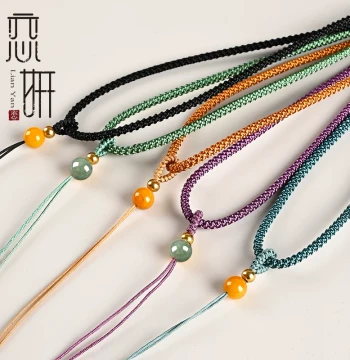 Minimalist Pendant Cord for Jade Pendants, Unisex Necklace String for Jade Plaques, Buddha Tags, Emerald, and Hetian Jade Hangings