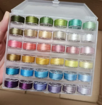 3-Strand and 6-Strand Jade Cord, 36 Colors, Size 72, Small Spools in Box, Fine Thread for Braiding Bracelets and Necklaces