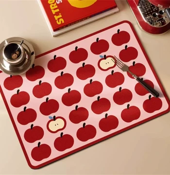 Ins-Style Kitchen Countertop Drainage Mat: Absorbent Coaster for Coffee Machines, Heat-Resistant Table Pad for Teacups