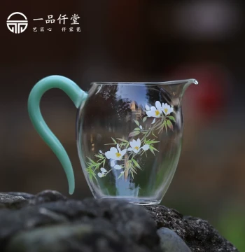 Yipinqiantang Fairness Cup Dehua Handmade Side-Handle Master Cup Creative High Borosilicate Heat-Resistant Glass Fairness Cup Tea Sea