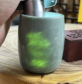 Natural Xiuyan Jade Patterned Material Teacup Authentic Jade Practical Jade Ware Gift Collection Antique Jade Craft Special Clearance