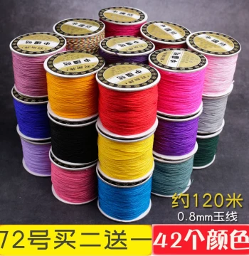 Taiwan Lisi Brand No. 72 Jade Thread 0.8mm Handmade Braided Beading Cord DIY Bracelet Material Runaway Princess Thread