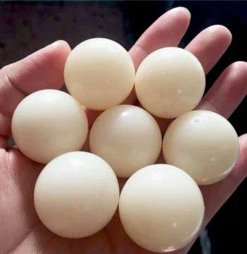 Pure Natural White Bodhi Root Loose Beads - Hand-Picked Large Round Dry-Ground High-Polish Bodhi Bracelet Spacers and Handheld Accessories