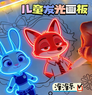 Children's Glowing Drawing Board Tracing Painting Writing Board Doodle Board Fluorescent Toy Girls 3-6 Years Old Drawing Board